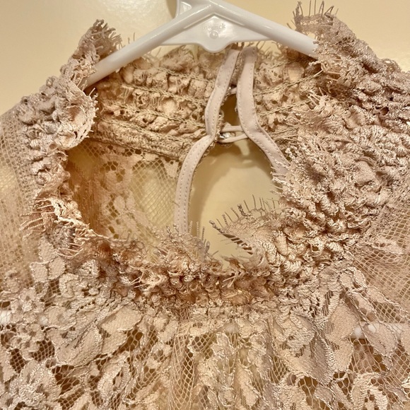 SAYLOR brand Medium lace sheath with top attached neutral beige - Picture 2 of 6